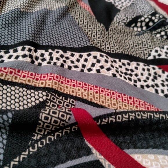 Vintage Y2K Sami & Jo Shirt XL Sleeveless Cowl Neck Abstract Geometric Artsy - Picture 13 of 13